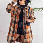 Zeagoo Womens Plus Size Flannel Plaid Button Down Shacket Jacket
