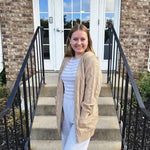 Zeagoo Women's Oversized Cardigan Cable Knit V Neck Sweater