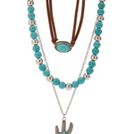 Turquoise Cactus Collar Necklace