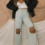 Zip Up Pocket Quilted Cropped Jacket