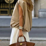 Fashionable Loose Sleeveless Pocket Casual Vest