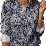 Zeagoo Womens Button Down Shirt Long Sleeve Blouse Business Work Tops Dressy Casual Floral Printed Outfits with Pocket