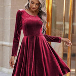 Zeagoo Women's Velvet Dress Elegant Evening Dress