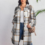 Zeagoo Womens Plus Size Flannel Plaid Button Down Shacket Jacket