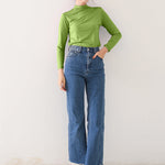 10 Colors Simple Solid Color Long Sleeves High-Neck T-Shirt Top