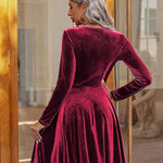 Zeagoo Women's Velvet Dress Elegant Evening Dress