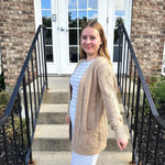 Zeagoo Women's Oversized Cardigan Cable Knit V Neck Sweater