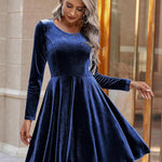 Zeagoo Women's Velvet Dress Elegant Evening Dress