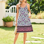 Zeagoo Women's Sleeveless Boho Beach Dress Floral Mini Sundress