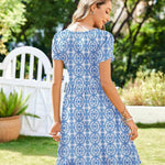 Zeagoo Womens Floral Pleated Button Down Petal Mini Dress