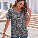 Zeagoo Womens Casual Short Sleeve V Neck Shirts