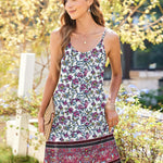 Zeagoo Women's Sleeveless Boho Beach Dress Floral Mini Sundress
