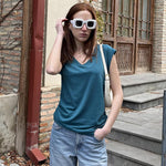 Zeagoo Womens Tank Tops Cute Tops V Neck Cap Sleeeve Tshirts