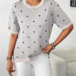 Zeagoo Womens Sweaters Short Sleeve Top