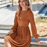 Zeagoo Women's Long Sleeve Elegant Velvet Dress (DE Only)