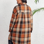 Zeagoo Womens Plus Size Flannel Plaid Button Down Shacket Jacket