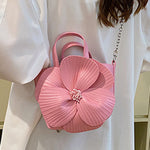 Flower Shape Pleated Split-Joint Bags Crossbody Bags Handbags Tote Bags