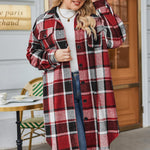 Zeagoo Womens Plus Size Flannel Plaid Button Down Shacket Jacket