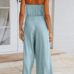Summer Fashion Sexy Tube Top Strapless Casual Jumpsuit