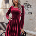 Zeagoo Women's Velvet Dress Elegant Evening Dress