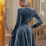 Zeagoo Women's Velvet Dress Elegant Evening Dress