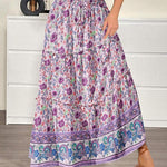 Zeagoo Womens Casual Maxi Skirts High Waist Boho Skirts