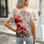 Zeagoo Women's Short Sleeve Shirts V Neck Blouse