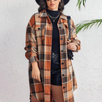 Zeagoo Womens Plus Size Flannel Plaid Button Down Shacket Jacket