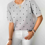 Zeagoo Womens Sweaters Short Sleeve Top