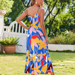 Zeagoo Womens Maxi Dress Spaghetti Strap Casual Printed Dress