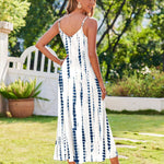 Zeagoo Womens Maxi Dress Spaghetti Strap Casual Printed Dress