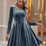 Zeagoo Women's Velvet Dress Elegant Evening Dress