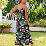 Zeagoo Womens Maxi Dress Spaghetti Strap Casual Printed Dress