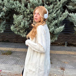 Zeagoo Women's Oversized Cardigan Cable Knit V Neck Sweater