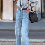 French Retro Plaid Big Bow Shirt