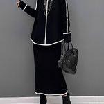 High Waisted Loose Contrast Color Skirts Bottoms