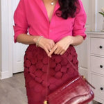 Rose Pink Loose Long Shirt