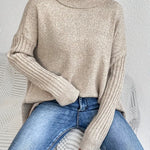 Blythe | Oversized Knit Turtleneck Sweater
