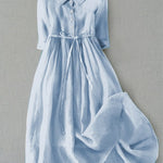 Literary Simple Cotton Dress