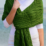 Fashionable women's knitted shawl scarf