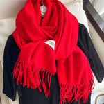 Solid Color Tasseled Scarf Scarfs&Hats