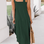 Off-Shoulder Casual Comfort Halter Neck Long Pocket Dress