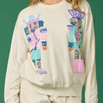 Christmas Soldier Sequined Fashion Casual Sweatshirt