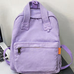 Simple Casual 5 Colors Canvas Backpack
