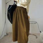 Harem Pants Wide Leg Elasticity Solid Color Split-Joint Pants Trousers