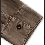 Vintage Washed Taupe Western Slim Fit Button-Down Shirt
