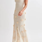 Flowers for Every Occasion Crochet Back Lace-up Maxi Dress