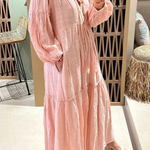 Take Me To Cabo Ethnic Unique Print Button Loose Shirt Midi Dress