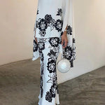 High Waisted Loose Flower Print Skirts Bottoms