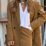 Office Double Breasted Oversized Suit Jacket